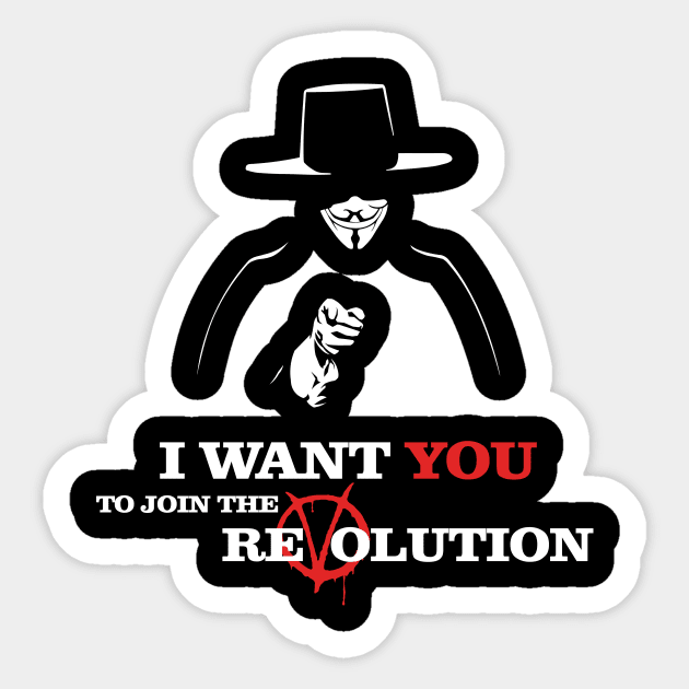 V for Vendetta Sticker by KrateMilk